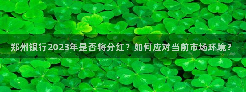 mg不朽情缘代理：郑州银行2023年是否将分红？如何应对当前市场环境？